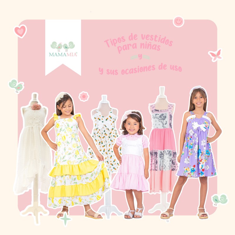 Tipo de vestido para niñas y ocasiones para usarlo