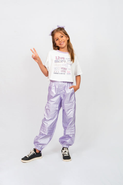 Pantalon tipo jogger o sudadera para niña Violet | Mamamia Girls