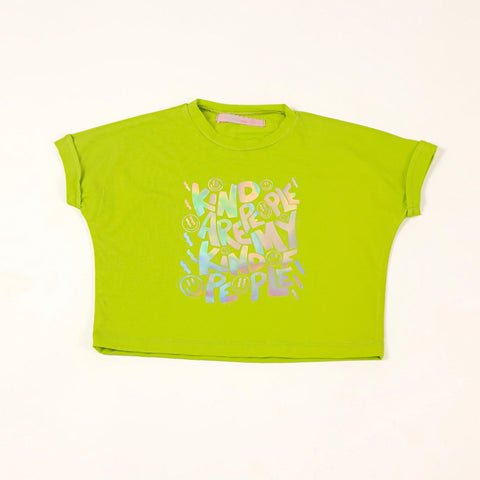 Camiseta oversize corta para niña Bershka new | Mamamia Girls