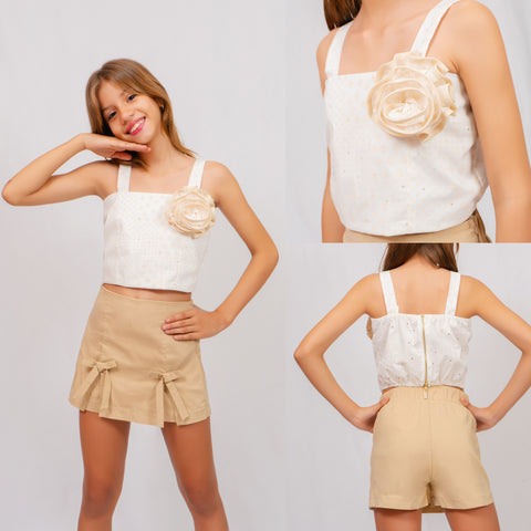 Blusa Crpo top  para niña Ref 020194-02 | Mamamia Girls