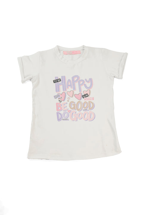 Camiseta basica para niña Happy | Mamamia Girls