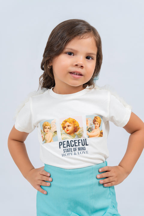 Camiseta básica para niña Angels | Mamamia Girls