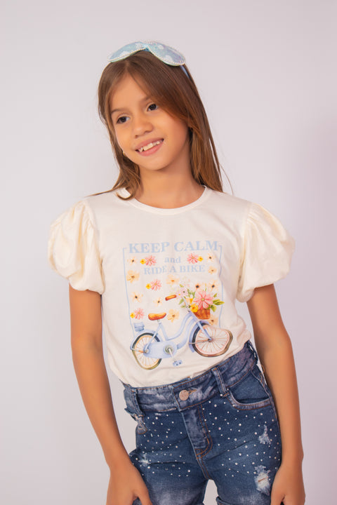 Camiseta elegante para niña Noelia  | Mamamia Girls