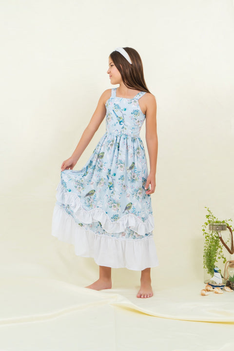 Vestido largo estampadopara niña Ref 070289-15 | Mamamia Girls OFERTA