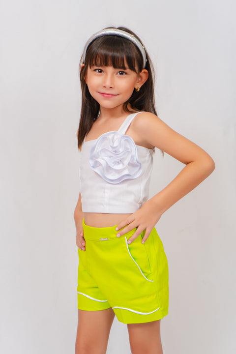 Short tiro alto para niña Ref 040140-06 | Mamamia Girls