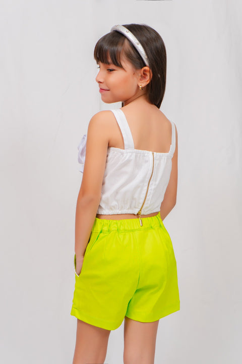 Short tiro alto para niña Ref 040140-06 | Mamamia Girls